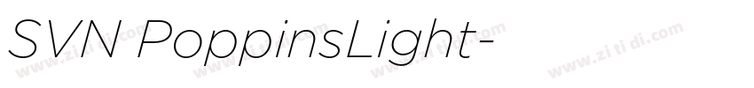SVN PoppinsLight字体转换